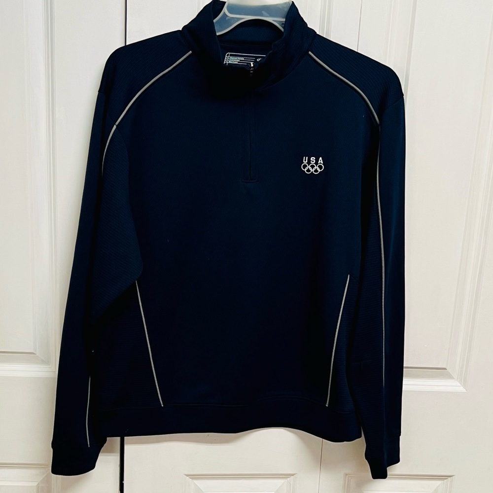Cutter & Buck Olympian logo Black Gray  Pullover Jacket Size L